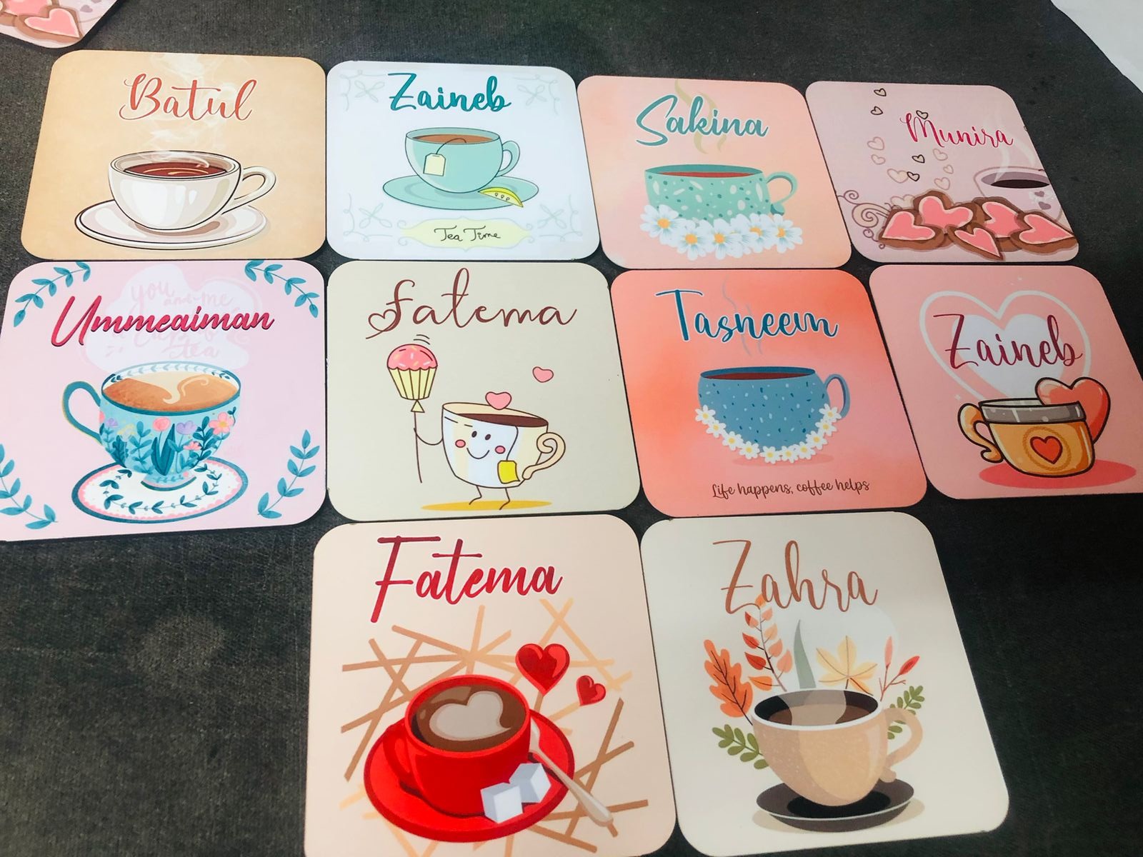 Tea Coaster (Name & Design can be customized)