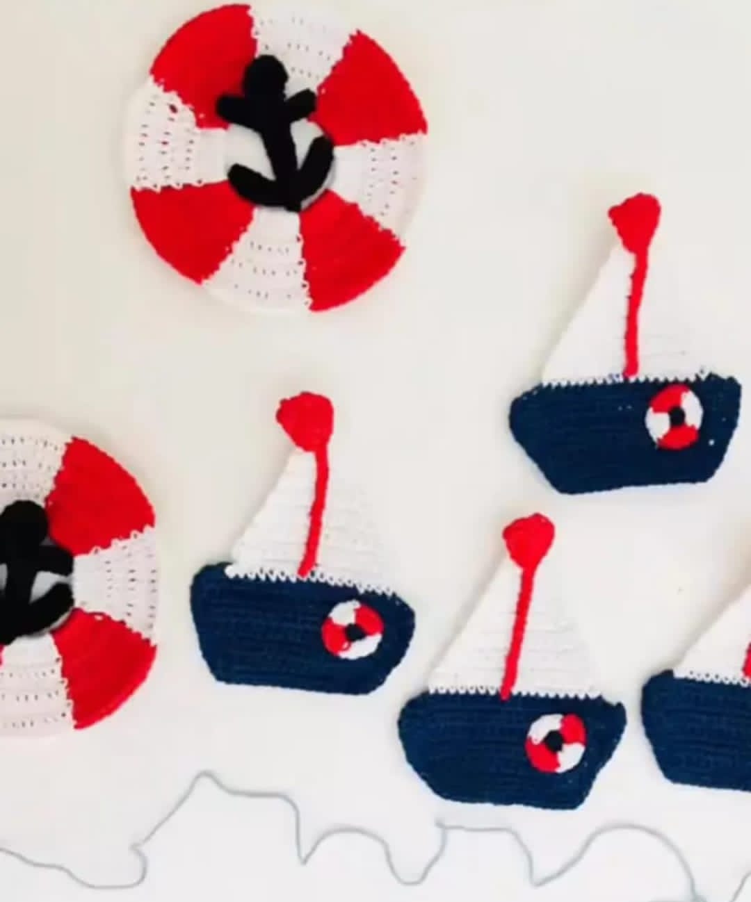 Cute Crochet Boat Set