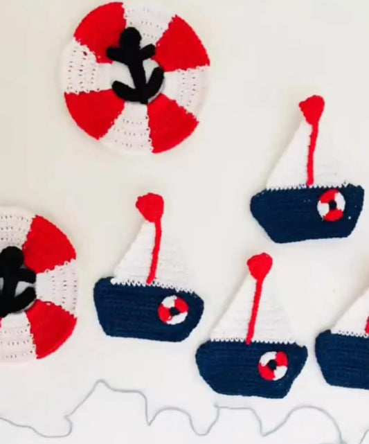 Cute Crochet Boat Set