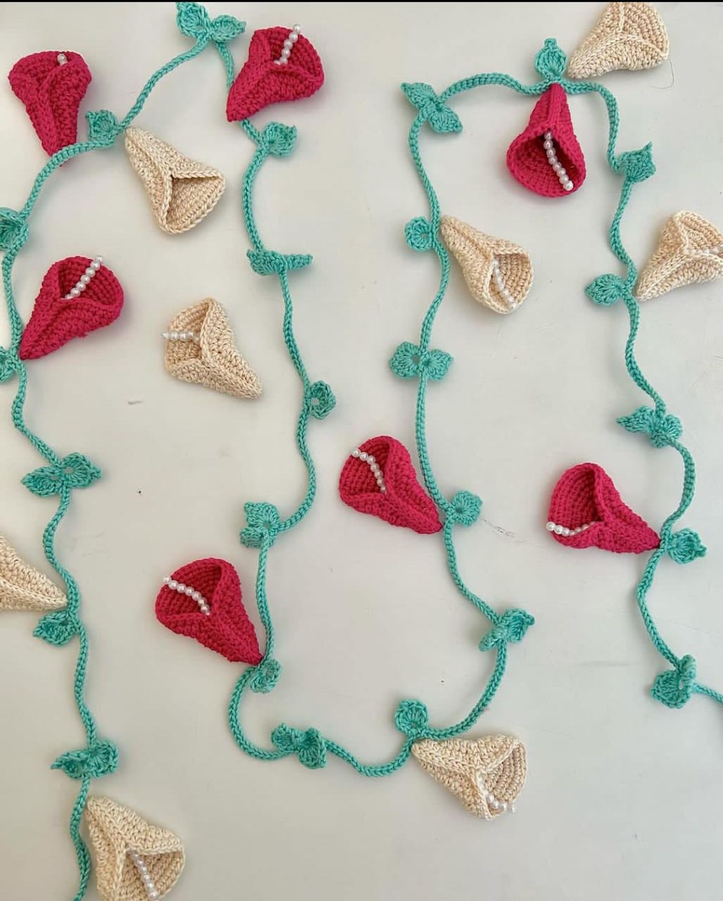 Crochet Tulip Lace for Lehenga