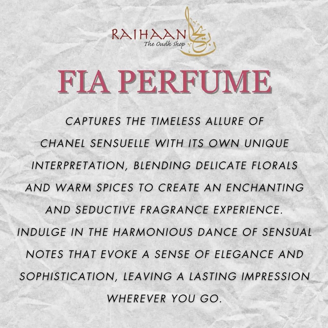 Fia Perfume | Oil Based | 50ml