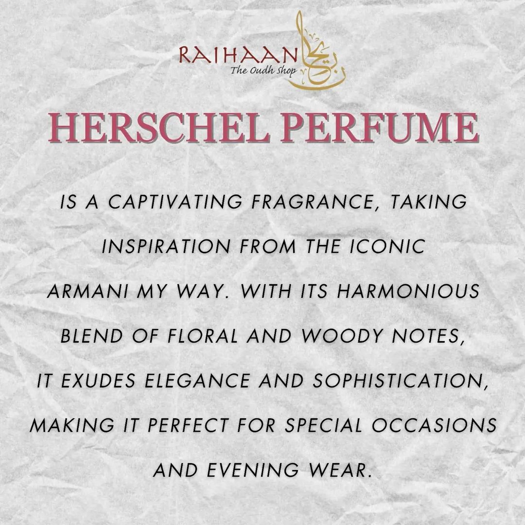 Herschel Perfume | Oil Based | 50ml