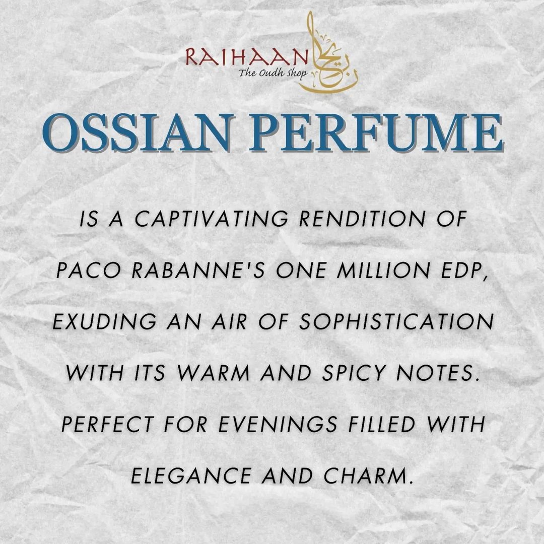 Ossian Perfume | Oil Based | 50ml